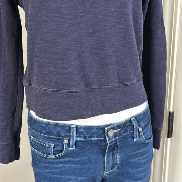 LULULEMON Ready to Roll Crew Navy Blue Sweater Long Sleeve Relaxed Fit - Picture 5 of 11